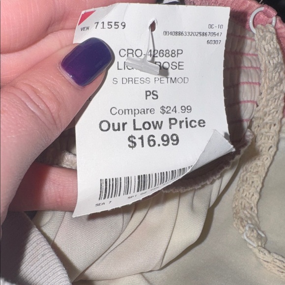 NWT J.Gee Women’s Boho Crochet & Tiered dress size SP/ Small Petite - Picture 9 of 9